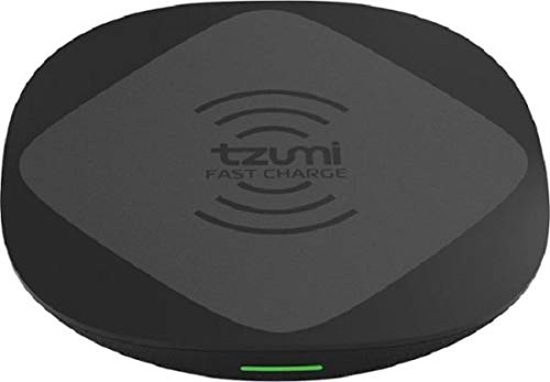 tzumi HyperCharge 10-Watt Wireless Fast Charger Pad for Qi-Compatible iPhones, Androids, and All Wireless Charging Smart Devices – for Home and Office. Includes Qualcomm 3.0 Quick Charge Adapter.