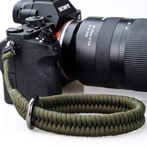 qiang ni camera wrist strap: green paracord camera hand strap for dslr or mirrorless cameras – camera wrist for photographers quick release
