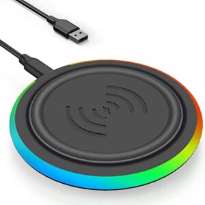 wireless charger, 15w fast wireless charging pad compatible with iphone 14/14 plus/14 pro/14 pro max/13/13 mini/se 2022/12/11/x/8,samsung galaxy s22/s21/s20,airpods pro 2(no ac adapter)