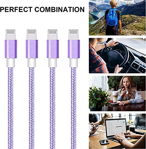 iPhone Charger,iPhone Charging Cable 5Pack (3/3/6/6/10ft) Mfi Certified iPhone Charger Fast Charging Cable Nylon Braided iPhone Chargers Cord Compatible with iPhone 13/12/11Pro/XS MAX/XR/X/8/7/6S