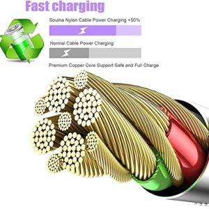 iPhone Charger,iPhone Charging Cable 5Pack (3/3/6/6/10ft) Mfi Certified iPhone Charger Fast Charging Cable Nylon Braided iPhone Chargers Cord Compatible with iPhone 13/12/11Pro/XS MAX/XR/X/8/7/6S