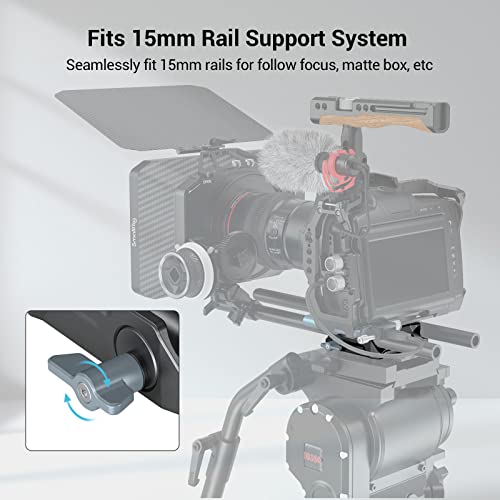 SmallRig Universal LWS Baseplate Compatible with DSLR and Mirrorless Camera Cages, Comes with Dual 15mm Rod Clamp - 3357