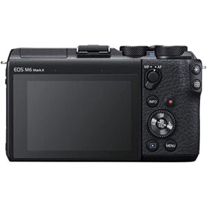 Canon EOS M6 Mark II Mirrorless Digital Camera with 15-45mm Lens and EVF-DC2 Viewfinder (Black) (3611C011), 64GB Tough Card, Case, Filter Kit, Corel Photo Software, 2 x LPE17 Battery + More (Renewed)