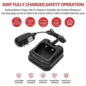 BAOFENG Battery Charger Base with US Adapter 100-240V Waterproof Two Way Radio UV-9R UV-9R Plus UV-9RPRO BF-A58 BF-9700 GT-3WP UV-82WP R760 Plus Series