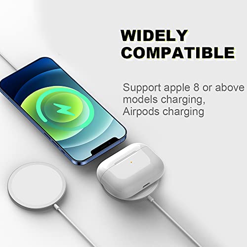TXQULA Magnetic Wireless Charger,15W【Apple MFi Certified】 MagSafe Charger Magnetic Fast Wireless Charger Compatible with iPhone 14/14 Plus/14 Pro/14 Pro Max/13/12/11 (Without Adapter)