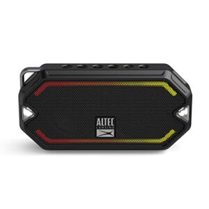 altec lansing hydramini wireless bluetooth speaker, ip67 waterproof usb c rechargeable battery with 6 hours playtime, compact, shockproof, snowproof, everything proof (black)