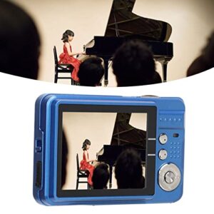 Digital Camera, Portable 4K Vlogging Camera with Builtin Fill Light for Photography (Blue)