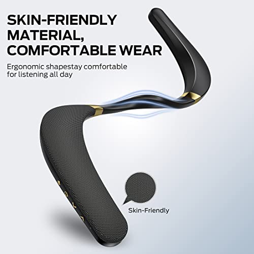 Monster Boomerang Neckband Bluetooth Speaker, Neck Speaker Bluetooth Wireless, Wearable Speaker with 12H Playtime, True 3D Stereo Sound, Portable Soundwear, IPX7 Waterproof, for Home Sport Outdoor