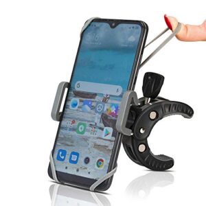 stroller phone holder, shopping cart phone holder, golf cart phone holder, bike phone mount, for motorcycle, scooter, atv, boat, spin bike, bicycle handlebar- universal- iphone, cell phone clamp