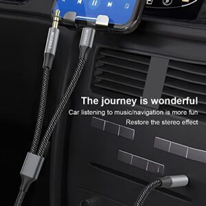 MOSWAG 2 in 1 3.5mm Aux Cable to 3.5mm Audio Aux Jack Cable 3.28FT/1M with USB C to AUX Cable Audio Auxiliary Input Adapter Male to Male AUX Cord for Headphones,Car,Home Stereos,Speaker