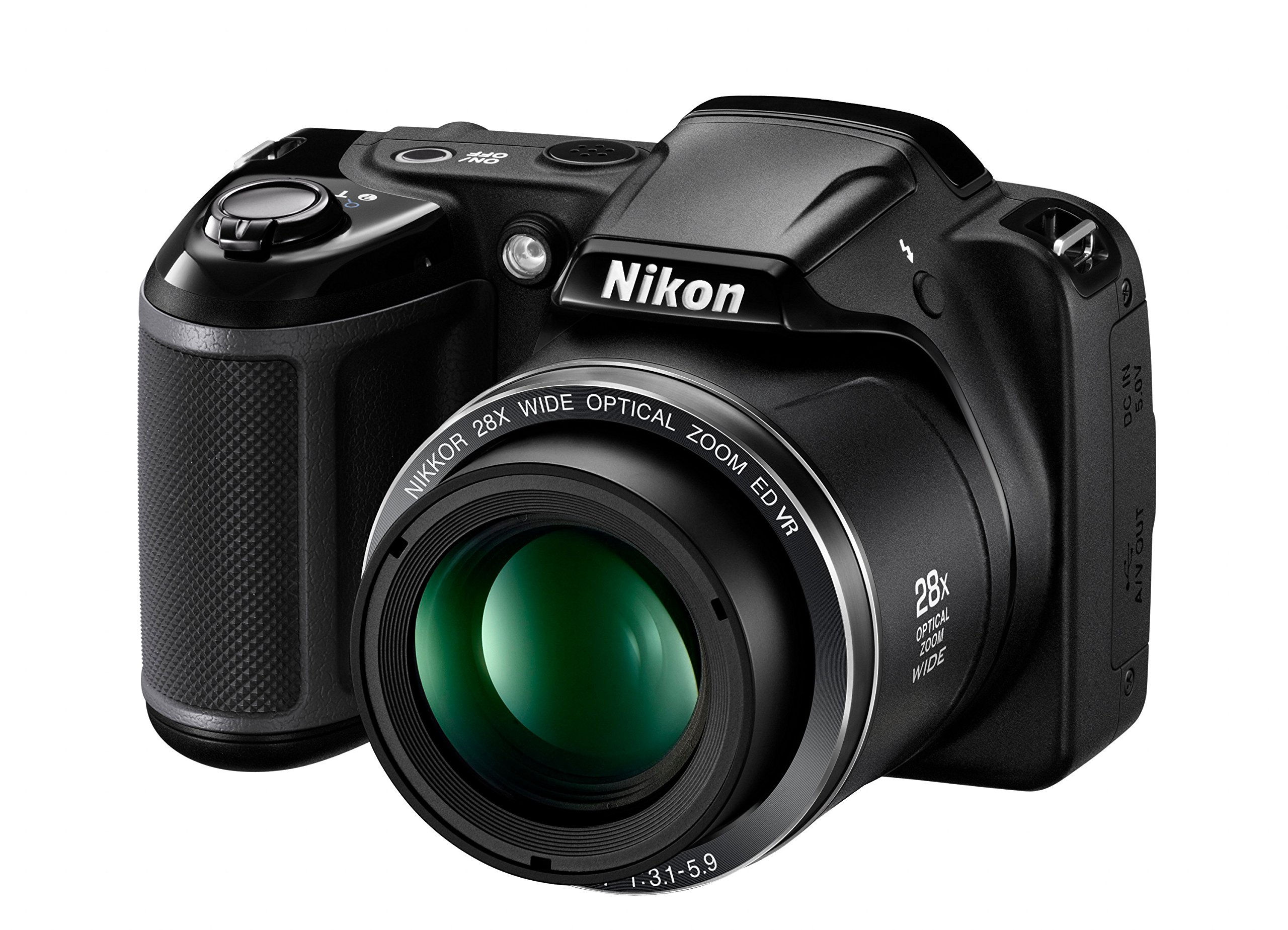 Nikon Coolpix L340 20.2 MP Digital Camera with 28x Optical Zoom and 3.0-Inch LCD (Black)