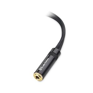 Cable Matters 2-Pack Dual 1/4 to 3.5mm Female Stereo Audio Splitter Cable (3.5mm to Dual 1/4 Adapter) in Black - 6 Inches / 0.15 Meters