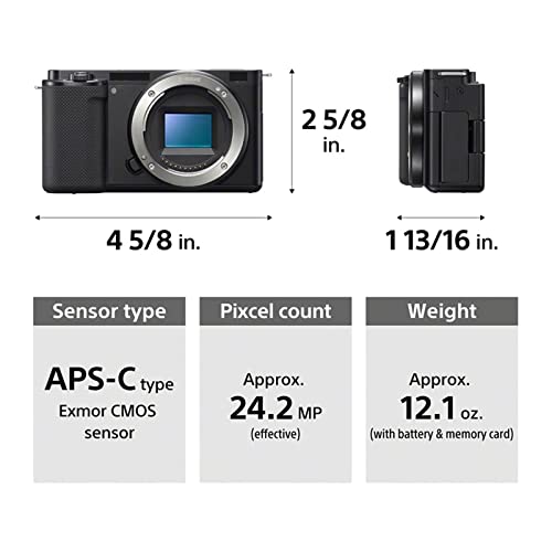 DYOSEN Digital Camera ZV-E10 Mirrorless Camera (Body Only, Black,White) Digital Camera Photography (Color : B)