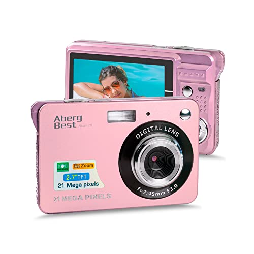 Digital Camera, AbergBest Mini Kids Digital Cameras for Teens with 8X Zoom HD 720P Compact Camera with LCD Screen for Students, Boys, Girls, Kids