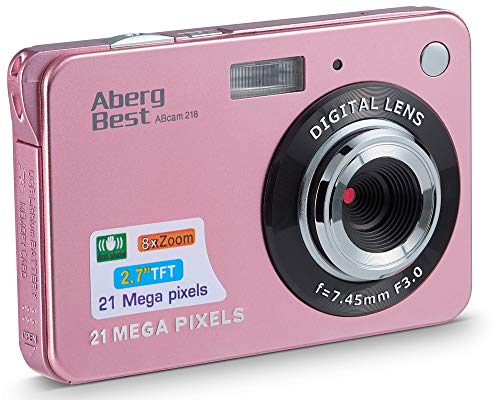 Digital Camera, AbergBest Mini Kids Digital Cameras for Teens with 8X Zoom HD 720P Compact Camera with LCD Screen for Students, Boys, Girls, Kids