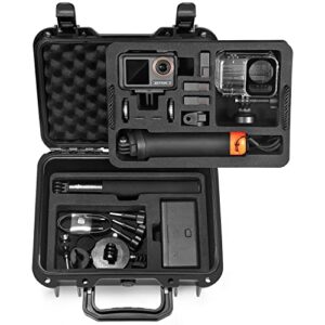lekufee small waterproof hard case compatible with dji osmo action 3 combo and more dji action camera accessories (case only)