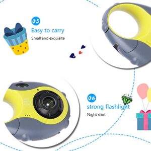 EVTSCAN Toddler Camera, Children Camera High Definition Dustproof Anti‑Fall Cartoon Mini Kid Camera Gray