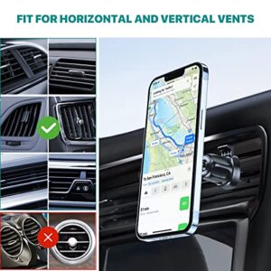 Miracase [Upgraded] Universal Magnetic Phone Holder for Car,[2nd Generation Vent Clip&Strong Magnets] Hands Free Car Phone Mount, Air Vent Cell Phone Holder for All Phones