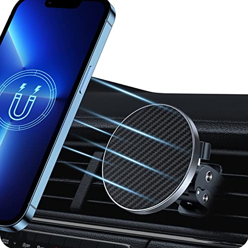 Mag-Safe Air Vent Car Mount Magnetic Car Phone Holder for Car Adjustable Air Vent Phone Car Mount,Car Phone Holder Compatible with iPhone14/13/12 Series & MagSafe case, Samsung Galaxy/Note Series, etc