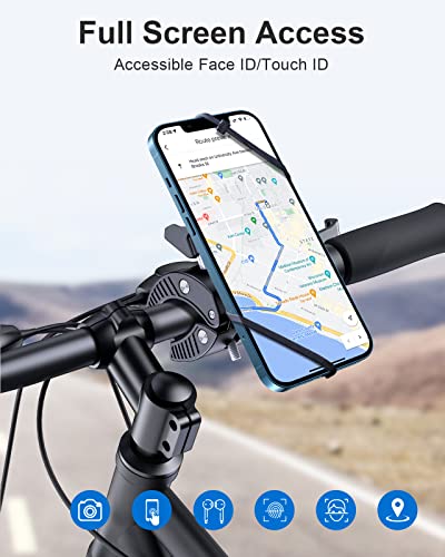 EWA Bike Phone Holder, Motorcycle Phone Mount Magnetic Bicycle Handlebar Cell Phone Clamp Compatible with MagSafe and iPhone 14 13 Pro Max Mini for Indoor Cycling,Treadmill,Spin Bike,Elliptical
