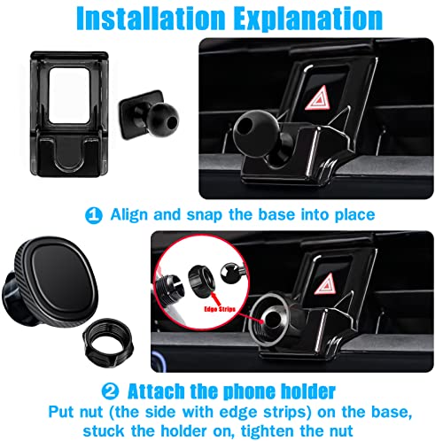 Mengfly Car Phone Holder, Car Mount, for Toyota Corolla 2023 2022 2021 2020, Air Vent Phone Stand, Auto Dashboard, Sticker Free Magnetic Navigation Bracket, for All Smartphone (Not Fit 2019-2012)