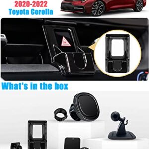 Mengfly Car Phone Holder, Car Mount, for Toyota Corolla 2023 2022 2021 2020, Air Vent Phone Stand, Auto Dashboard, Sticker Free Magnetic Navigation Bracket, for All Smartphone (Not Fit 2019-2012)