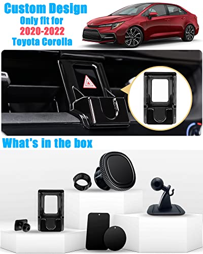 Mengfly Car Phone Holder, Car Mount, for Toyota Corolla 2023 2022 2021 2020, Air Vent Phone Stand, Auto Dashboard, Sticker Free Magnetic Navigation Bracket, for All Smartphone (Not Fit 2019-2012)