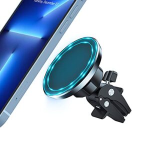 Magnetic Car Mount Phone Holder - Mag Safe Air Vent Phone Mount for Car Compatible with iPhone 14 13 12 Pro Max Mini Plus, Mag Safe Case, 360° Adjustable Mag Safe Car Mount Phone Holder for All Phone