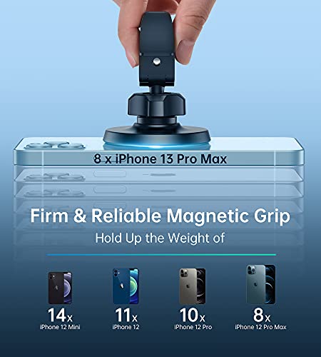 Magnetic Car Mount Phone Holder - Mag Safe Air Vent Phone Mount for Car Compatible with iPhone 14 13 12 Pro Max Mini Plus, Mag Safe Case, 360° Adjustable Mag Safe Car Mount Phone Holder for All Phone