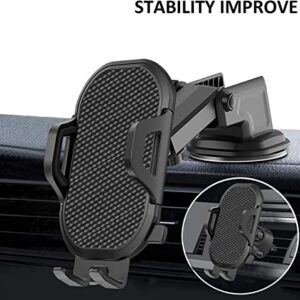 Car Phone Mount Holder for Samsung Galaxy A51 A71 A52 A32 5G S10 S10E S9 S8 Plus A14 A54 A02S,Note 20 Ultra 10 9,A72 A70,J7 J3 A6,LG K40 K30,T-Mobile Revvl 5G/4 4+,Dashboard Windshield+Air Vent Clip