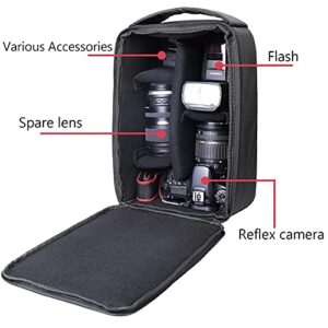 AYVANBER Roomy Camera Protective Bag Insert Waterproof Lens Pouch Shockproof DSLR SLR Carrying Case with Thicken Partition Padded Liner for Sony Canon Nikon Camera Flash Light & Accessories