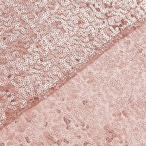 Sugargirl Rose Gold Sequin Backdrop Curtain 4 Panels 2FTx8FT Glitter Rose Gold Background Drapes Sparkle Photography Backdrop for Party Wedding Birthday Wall Decoration