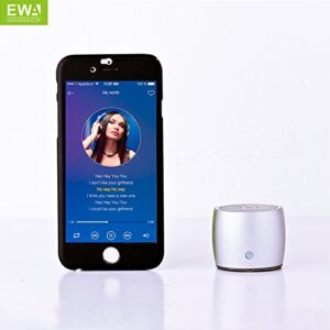 EWA Portable Wireless Mini Speaker with Passive Subwoofer, Enhanced Impactive Bass, Tiny Body Loud Voice, Minimalism Design, Perfect Speaker for Sports, Travel and Home.A103