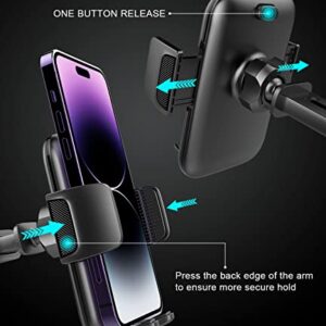 Phone Mount for Car,【Upgraded Stepless Adjustment Suction Cup】 Car Phone Holder Mount Dashboard Windshield Vent Universal Cell Phone Holder Mount for All Smartphones