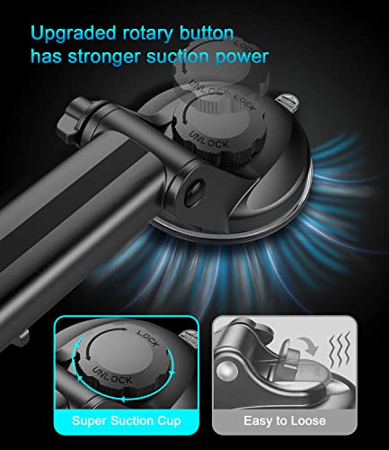 Phone Mount for Car,【Upgraded Stepless Adjustment Suction Cup】 Car Phone Holder Mount Dashboard Windshield Vent Universal Cell Phone Holder Mount for All Smartphones