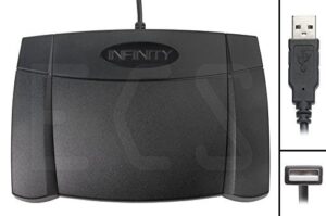 executive communication systems infinity 3 usb foot pedal control with computer plug in, one unit