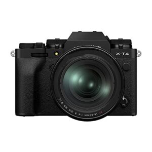 camera x-t4 xt4 aps-c frame mirrorless camera professional autofocus 4k video shooting support slow motion photography digital camera (color : black 16-80 kit)