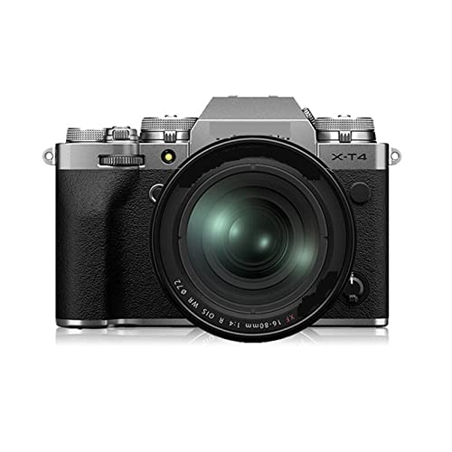 Camera X-T4 XT4 APS-C Frame Mirrorless Camera Professional Autofocus 4K Video Shooting Support Slow Motion Photography Digital Camera (Color : Silver 16-80 kit)