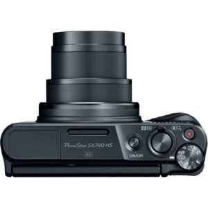 Canon PowerShot SX740 HS Digital Camera (Black) (2955C001) + 64GB Memory Card + Card Reader + Deluxe Soft Bag + Flex Tripod + Hand Strap + Memory Wallet + Cleaning Kit (Renewed)