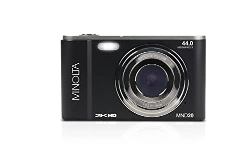 Minolta MND20 44 MP / 2.7K Ultra HD Digital Camera (Black)