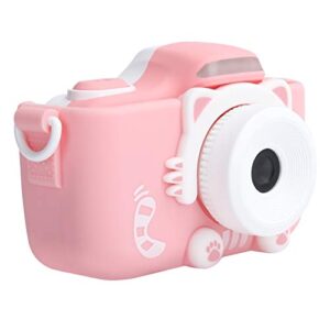 kids camera, cartoon anti-drop children’s gift high definition mini with lanyard for home