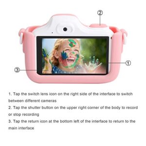 Kids Camera, Cartoon Anti-Drop Children's Gift High Definition Mini with Lanyard for Home