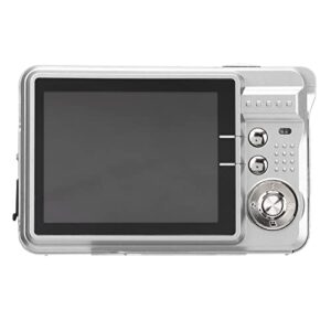 compact camera 48mp builtin fill light 4k portable digital camera for photography (silver)