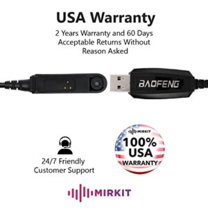 MIRKIT Original Baofeng USB Programming Cable for Baofeng UV-9R BF-9700 A-58 UV-XR UV-5S GT-3WP Plus Handheld ham Radio transceiver Uportable Ham Handheld CB Radio USA Warranty