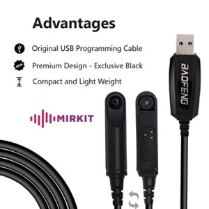 MIRKIT Original Baofeng USB Programming Cable for Baofeng UV-9R BF-9700 A-58 UV-XR UV-5S GT-3WP Plus Handheld ham Radio transceiver Uportable Ham Handheld CB Radio USA Warranty