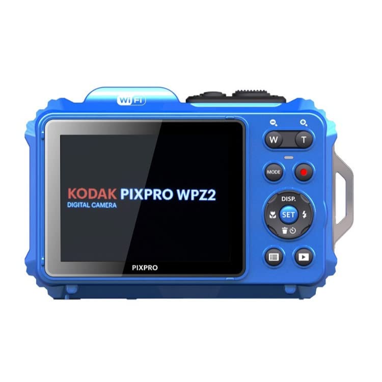 Kodak PIXPRO WPZ2 Rugged Waterproof 16MP Digital Camera with 4X Optical Zoom (Blue) Bundle with 32GB UHS-I microSDHC Memory Card with SD Adapter (2 Items)