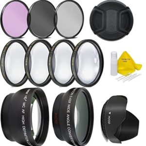 Ultimate Lens Kit for Rebel T3, T5, T5i, T6, T6i, T7i, EOS 80D, EOS 77D Cameras with EF-S 18-55mm is II STM Lens - Includes: 7pc 58mm Filter Set + 58mm Lens + Top Knotch kit
