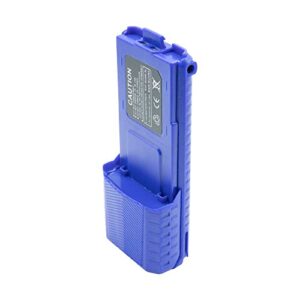 powerful blue high capacity extended 3800mah li-ion battery for baofeng btech and rugged handheld radios – bat-rh5r-xl