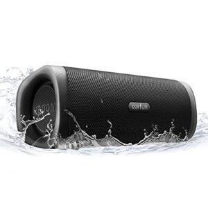 earfun bluetooth speaker, uboom l portable speaker 28w loud stereo sound, rich bass, ip67 waterproof & dustproof, dual pairing, built-in mic, low latency, wireless speaker for party, indoor & outdoor