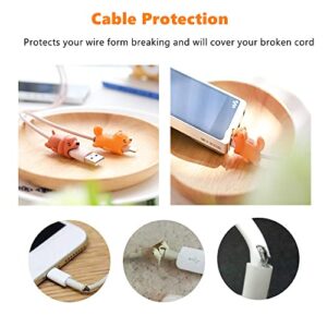 Animal Mobile Phone Charger Cable Protector,12 USB Charger Protective Covers,Suitable for iPhone, IPad, Android, Samsung, Plastic, PVC,Animal Bite